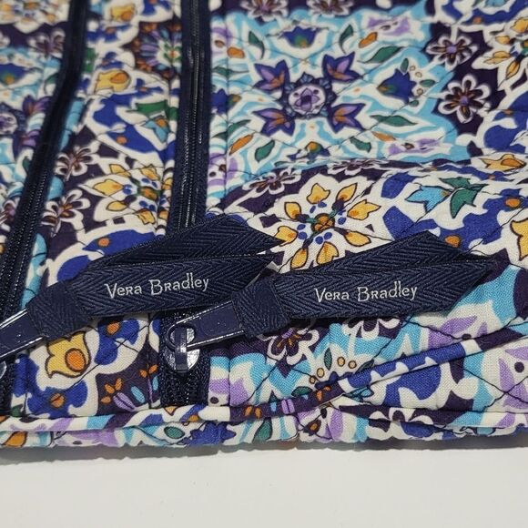 Vera Bradley Blue, Black & Purple Floral Shoulder Bag - Picture 4 of 8